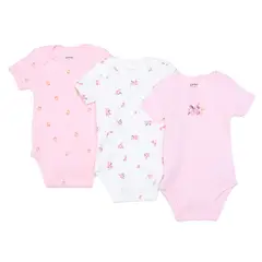 YAMP - Bodie para Bebé niña Pack de 3 de Algodón