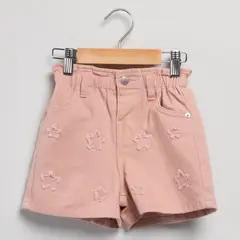 YAMP - Short para Niña con Taches de Algodón