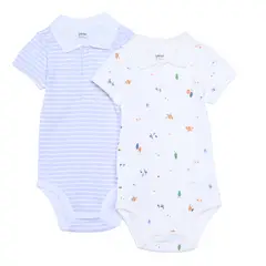 YAMP - Bodie para Bebé niño Pack de 2 de Algodón