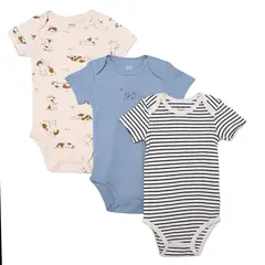 YAMP - Bodie para Bebé niño Pack de 3 de Algodón