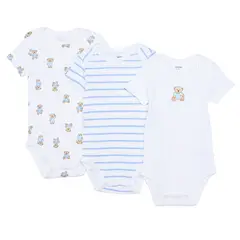 YAMP - Bodie para Bebé niño Pack de 3 de Algodón