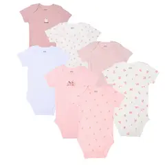 YAMP - Bodie para Bebé niña Pack de 7 de Algodón