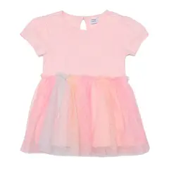YAMP - Vestido para Bebé niña Tutú Manga corta de Algodón