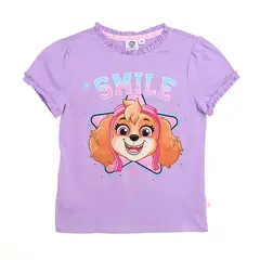 PAW PATROL - Camiseta para Niña con Estampado Manga corta de Algodón