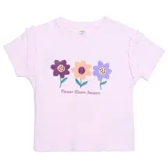 YAMP - Camiseta Manga Corta para Bebé niña con Estampado de Algodón