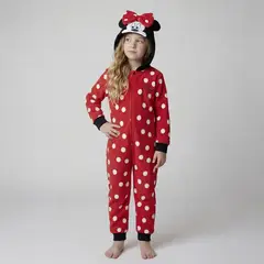 MINNIE - Pijama Con capucha para Niña con Puntos Manga larga