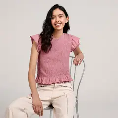ELV - Camiseta Manga Corta para Niña de Algodón