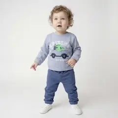 YAMP - Conjunto Saco + Pantalón de sudadera para Bebé niño en Algodón