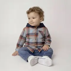 YAMP - Camisa para Bebé niño con Cuadros de Algodón
