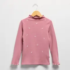 YAMP - Blusa para Niña con Bordado Manga larga de Algodón