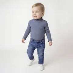 YAMP - Camiseta manga larga para Bebé niña de Algodón