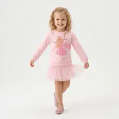 BARBIE - Saco para Niña con Estampado de Algodón