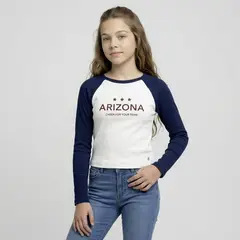ELV - Camiseta manga larga para Niña con Estampado de Algodón
