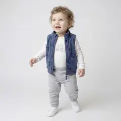 YAMP - Conjunto Body manga larga + Chaleco + Jogger para Bebé niño en Poliéster