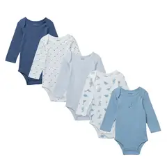 YAMP - Bodie para Bebé niño Pack de 5 unidades de Algodón