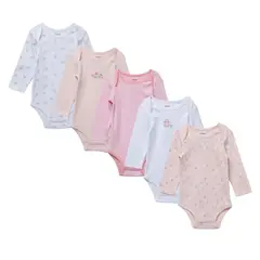 YAMP - Bodie para Bebé niña Pack de 5 unidades de Algodón