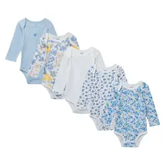 YAMP - Bodie para Bebé niña Pack de 5 unidades de Algodón