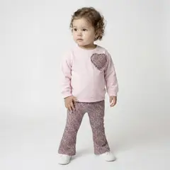 YAMP - Conjunto Saco + Pantalón para Bebé niña en Algodón
