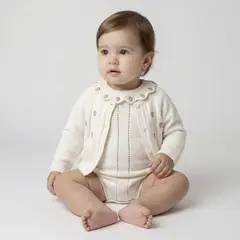 CONIGLIO - Conjunto Saco + Body sin mangas para Bebé niña en Algodón