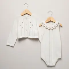 CONIGLIO - Conjunto Saco + Body sin mangas para Bebé niña en Algodón