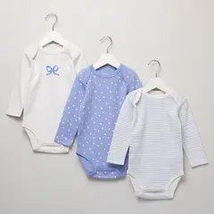 YAMP - Bodie para Bebé niña Pack de 3 unidades de Algodón