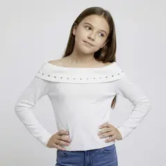 ELV - Saco para Niña con Taches de Algodón