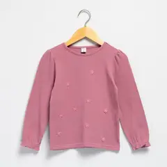 YAMP - Blusa para Niña Manga corta de Algodón
