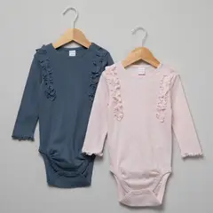 YAMP - Bodie para Bebé niña Pack de 2 de Algodón