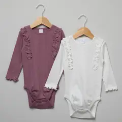 YAMP - Bodie para Bebé niña Pack de 2 de Algodón