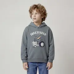 YAMP - Saco Con capucha para Niño con Estampado de Algodón