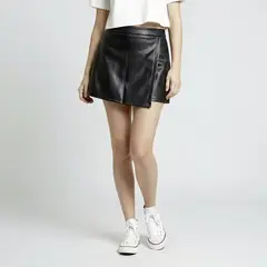 ELV - Falda Short para Niña Efecto cuero
