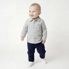 YAMP - Conjunto Camisa manga larga + Pantalón para Bebé niño en Algodón