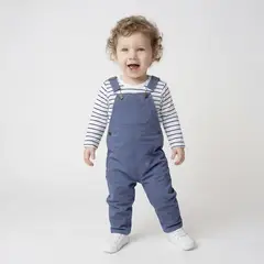 YAMP - Conjunto Overol + Camiseta manga larga para Bebé niño en Algodón