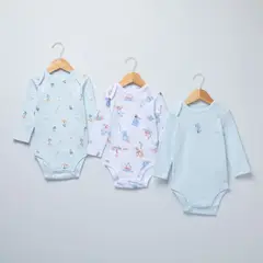 YAMP - Bodie para Bebé niño Pack de 3 unidaes de Algodón