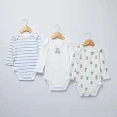 YAMP - Bodie para Bebé niño Pack de 3 unidaes de Algodón