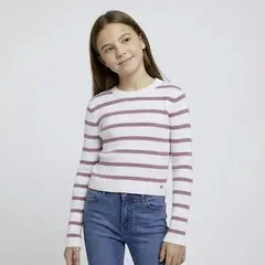 ELV - Camiseta manga larga para Niña con Rayas