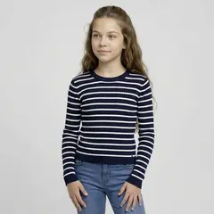ELV - Camiseta manga larga para Niña con Rayas