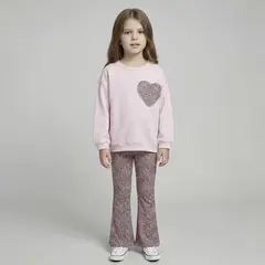 YAMP - Conjunto Saco + Legging para Niña en Algodón