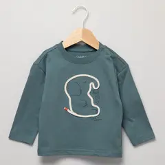 BARBIE - Camiseta manga larga para Bebé niño con Estampado de Algodón Yamp