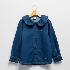 YAMP - Camiseta para Niña con Flores Manga larga de Algodón