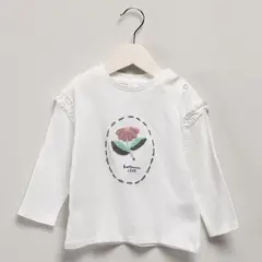 BARBIE - Camiseta manga larga para Bebé niña con Estampado de Algodón Yamp