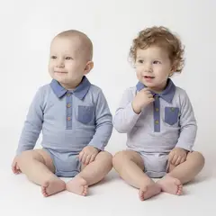 YAMP - Bodie para Bebé niño Pack de 2 unidades de Algodón