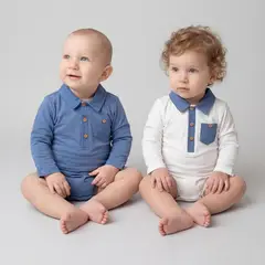 YAMP - Bodie para Bebé niño Pack de 2 unidades de Algodón