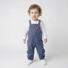 YAMP - Conjunto Overol + Body manga larga para Bebé niño en Algodón