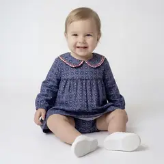 CONIGLIO - Vestido para Bebé niña Pack de 2 Corto de Algodón