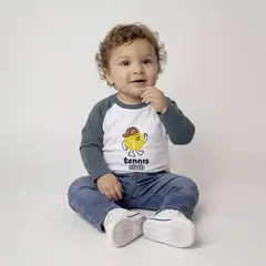 BARBIE - Camiseta manga larga para Bebé niño con Estampado de Algodón Yamp