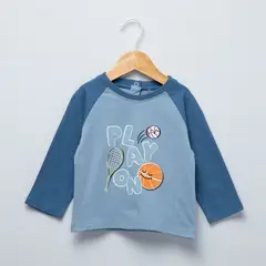 BARBIE - Camiseta manga larga para Bebé niño con Estampado de Algodón Yamp