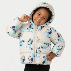 BLUEY - Chaqueta Con capucha para Bebé niño Acolchado