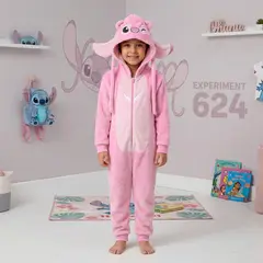 LILO & STITCH - Pijama Con Capucha Para Niña Manga Larga