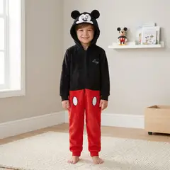 STD CHARACTERS - Pijama Con Capucha Para Niño Mickey Manga Larga